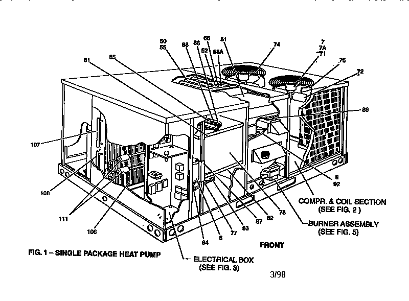 Single package heat pump