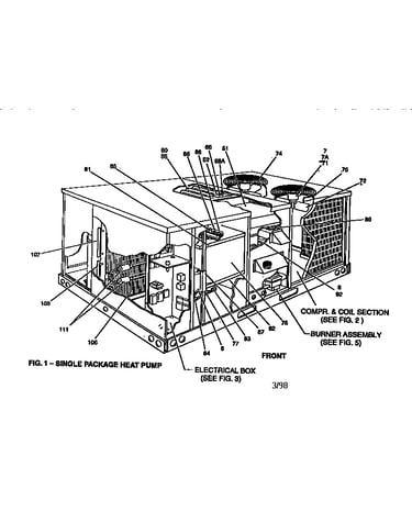 Single package heat pump