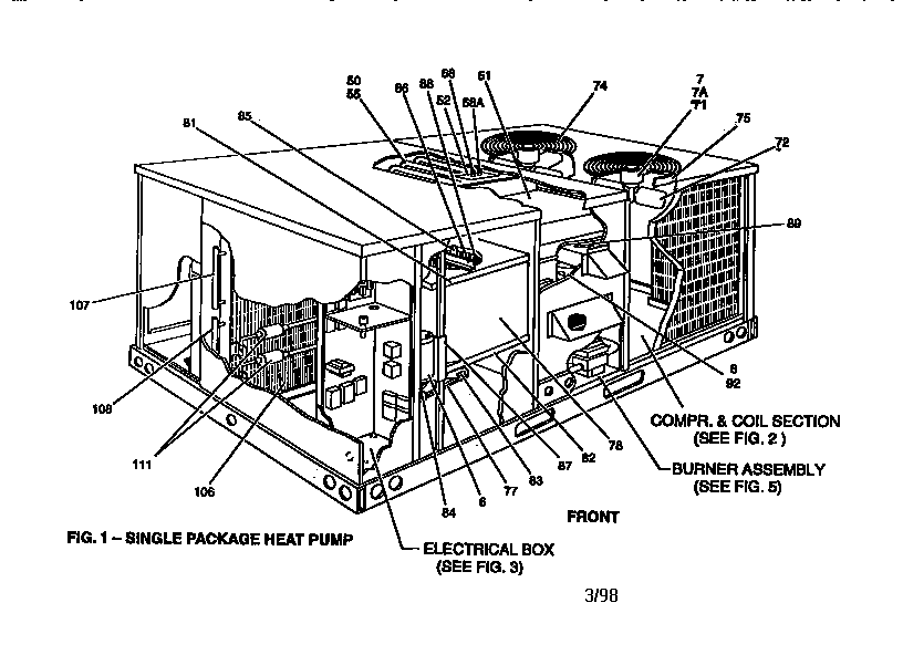 Single package heat pump