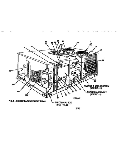 Single package heat pump