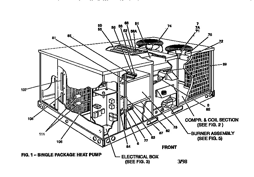 Single package heat pump