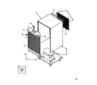 Kenmore 25357510791 cabinet front & wrapper diagram