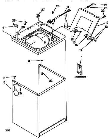 Top and cabinet