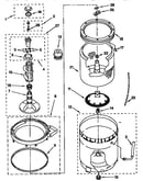 Agitator, basket and tub