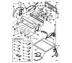 Kenmore 11078974890 top and console diagram