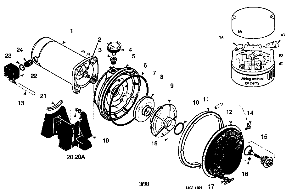 MOTOR AND PUMP ASSEMBLY