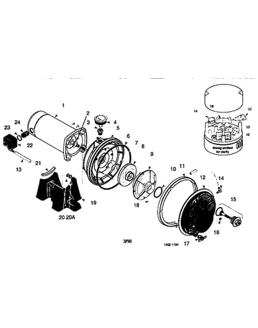 Motor and pump assembly