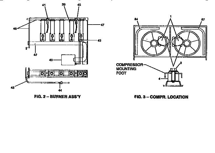 BURNER ASSEMBLY AND COMPRESSOR