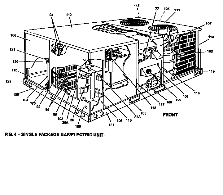 FRONT OF SINGLE UNIT