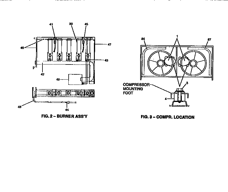 BURNER ASSEMBLY AND COMPRESSOR