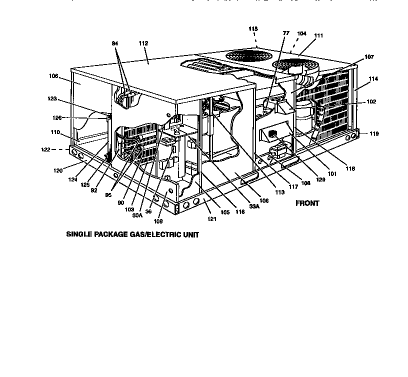 FRONT OF SINGLE UNIT