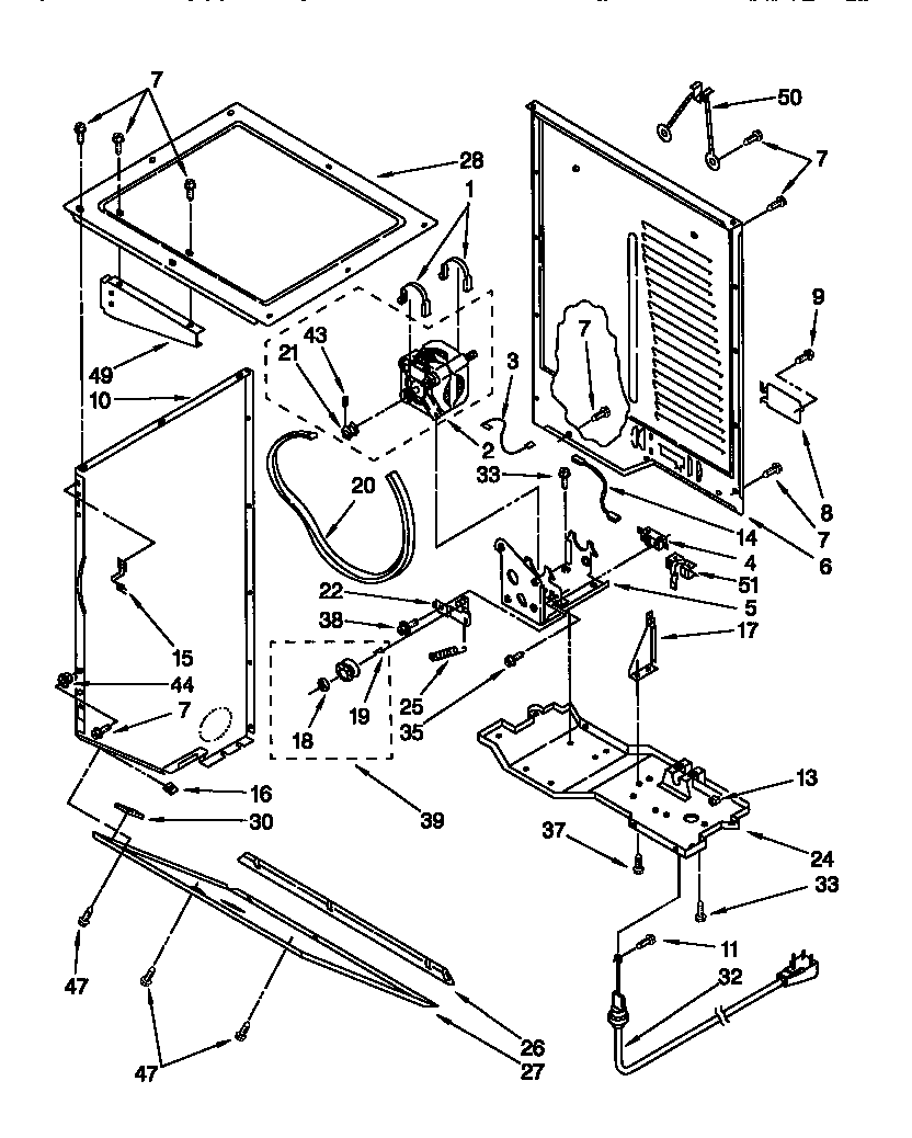 Dryer cabinet and motor