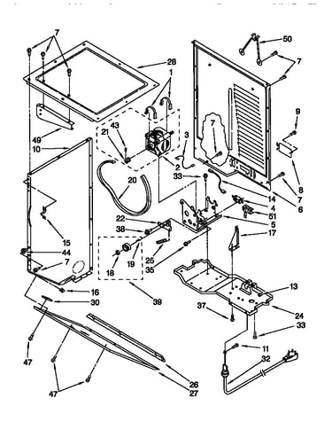 Dryer cabinet and motor
