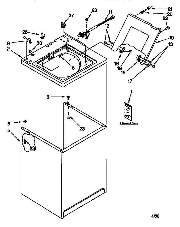 Top and cabinet
