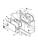 Dryer front panel/door