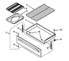 Whirlpool RF364PXEN1 drawer & broiler parts diagram