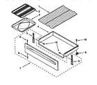 Whirlpool RF396LXEB1 drawer and broiler diagram