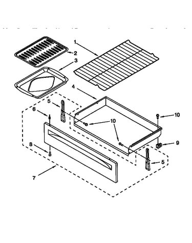Drawer and broiler