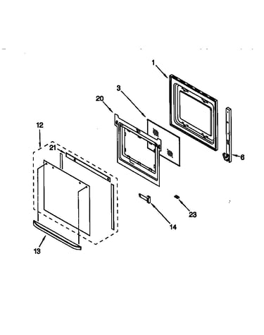 Lower oven door