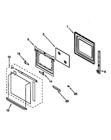 Lower oven door