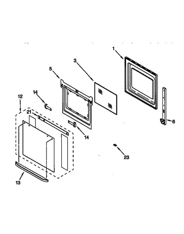 Lower oven door