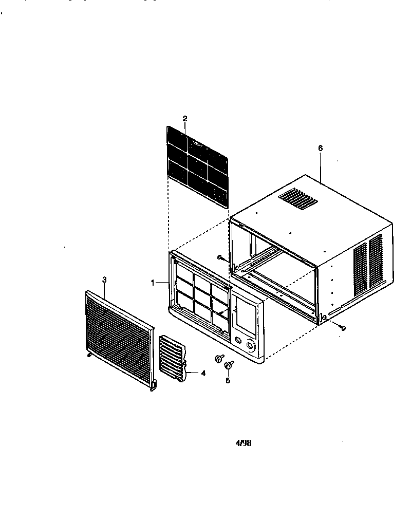 CABINET AND FRONT GRILLE ASSEMBLY