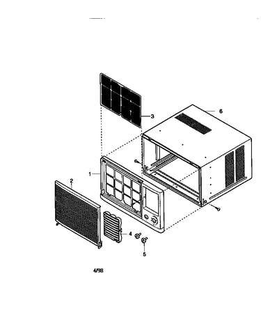 Cabinet and front grille assembly