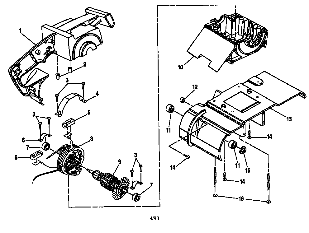 Field and armature assembly