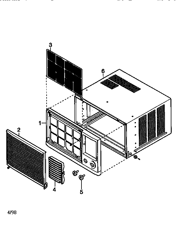 Cabinet and front grille assembly
