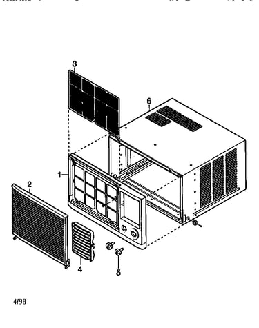 Cabinet and front grille assembly