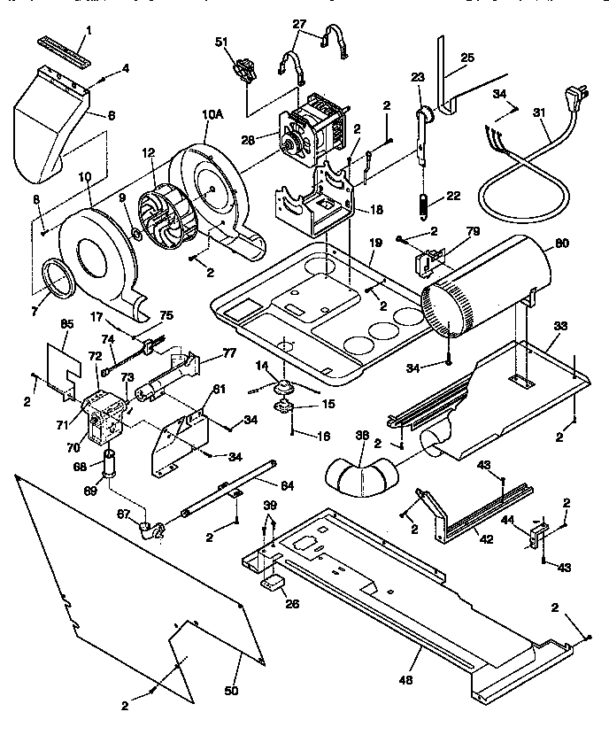 Blower and base
