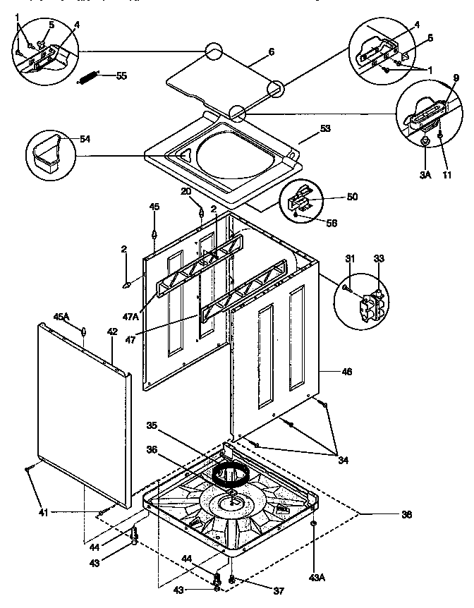 Top and cabinet