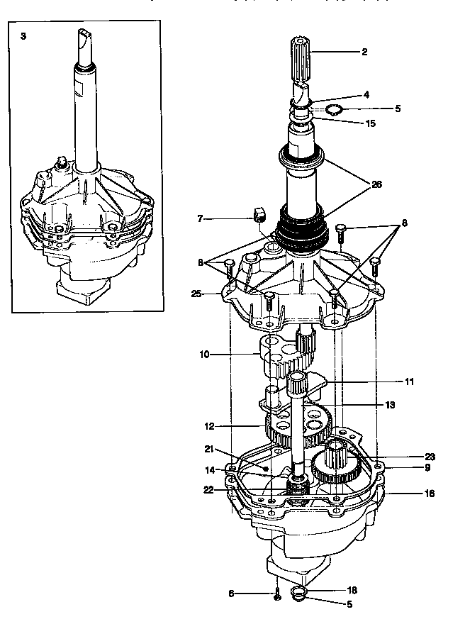 Gearcase/transmission