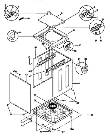 Washer cabinet