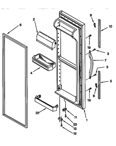Refrigerator door