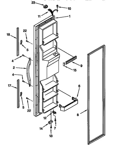 Freezer door