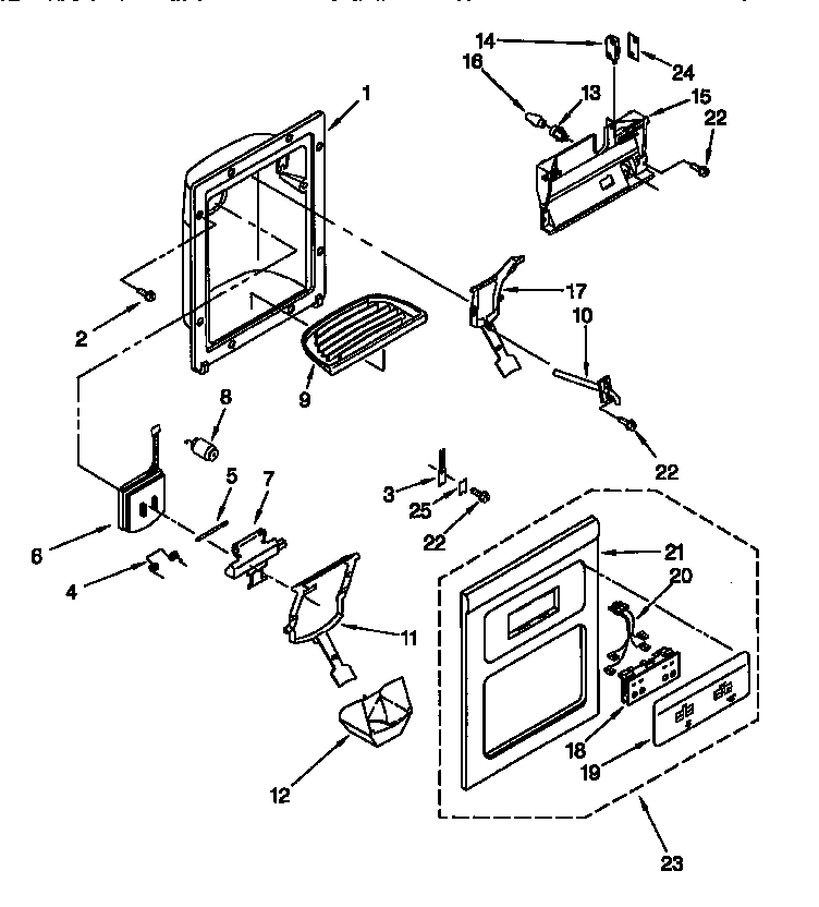 Dispenser front