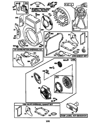 Rewind starter and flywheel assembly