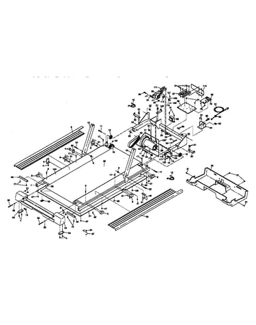Motor and walking belt assembly