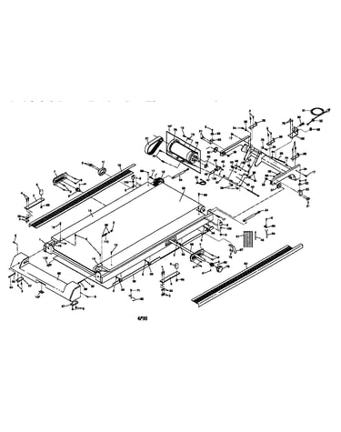 Motor and walking belt assembly