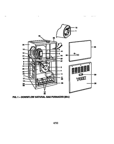Downflow natural gas furnaces (80+)