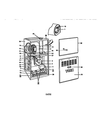 Downflow natural gas furnaces (80+)