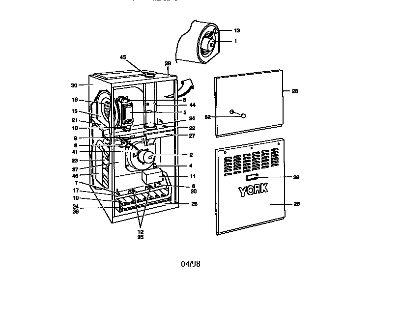 DOWNFLOW NAT.GAS FURNACES (80+)