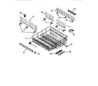 KitchenAid KUDV24SEWH3 upper rack and track diagram