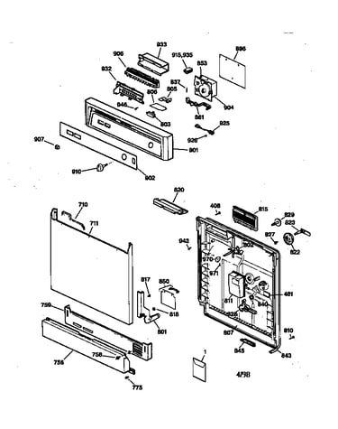 Escutcheon & door assembly