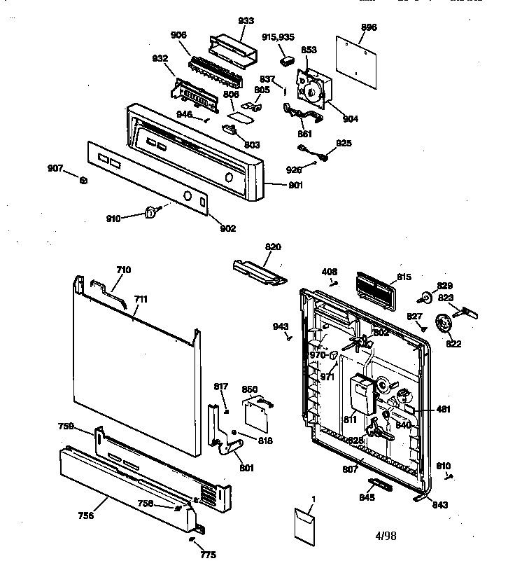 Escutcheon & door assembly