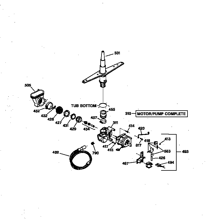 Motor-pump mechanism