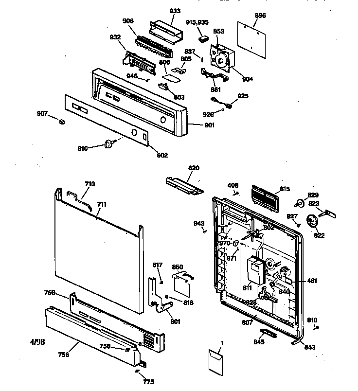 Escutcheon & door assembly