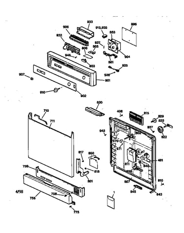 Escutcheon & door assembly