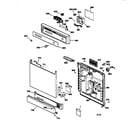 GE GSD3220Z01BB escutcheon & door assembly diagram